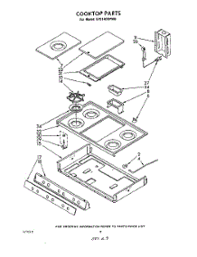 06 - Cooktop parts for Whirlpool Range SF5140SPW0 from AppliancePartsPros.com