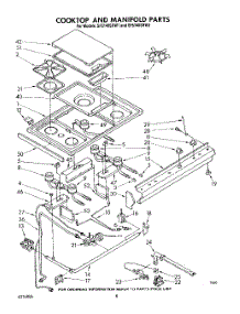 07 - Cooktop And Manifold, Lit / Optional parts for Whirlpool Range SF5140SRN2 from AppliancePartsPros.com