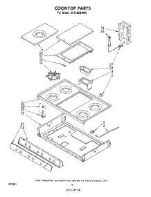 05 - Cooktop parts for Whirlpool Range SF5140SKW0 from AppliancePartsPros.com