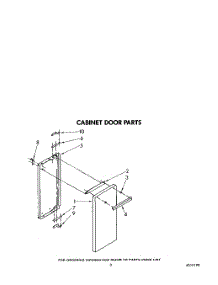 03 - Cabinet Door parts for Whirlpool Range SF5140ERW4 from AppliancePartsPros.com