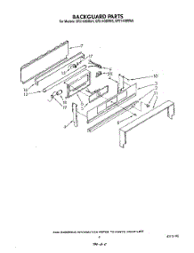 05 - Backguard parts for Whirlpool Range SF5140SRW5 from AppliancePartsPros.com