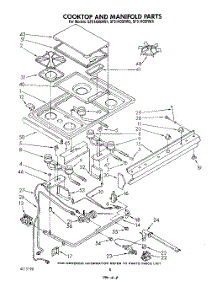 07 - Cooktop And Manifold , Lit / Optional parts for Whirlpool Range SF5140SRW5 from AppliancePartsPros.com