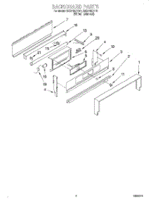 03 - Backguard parts for Whirlpool Range SF5140EYW1 from AppliancePartsPros.com