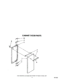 03 - Cabinet Door parts for Whirlpool Range SF5140ERW6 from AppliancePartsPros.com