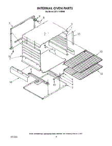 04 - Internal Oven parts for Whirlpool Range SF5140ERW6 from AppliancePartsPros.com