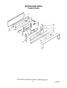 05 - Backguard parts for Whirlpool Range SF5140ERW6 from AppliancePartsPros.com