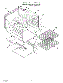 02 - Internal parts for Whirlpool Range SF5140EYN3 from AppliancePartsPros.com
