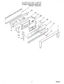 03 - Backguard parts for Whirlpool Range SF5140EYN3 from AppliancePartsPros.com