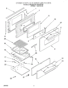 04 - Oven Door And Broiler parts for Whirlpool Range SF5140EYN3 from AppliancePartsPros.com