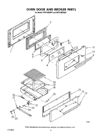 06 - Oven Door And Broiler parts for Whirlpool Range SF5140ERW1 from AppliancePartsPros.com