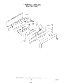 05 - Backguard parts for Whirlpool Range SF5140SRW7 from AppliancePartsPros.com