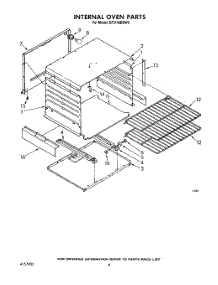 03 - Internal Oven parts for Whirlpool Range SF5140ERW0 from AppliancePartsPros.com
