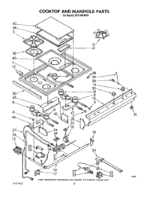 06 - Cooktop And Manifold, Lit / Optional parts for Whirlpool Range SF5140ERW0 from AppliancePartsPros.com