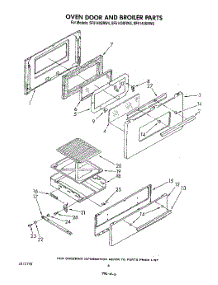 06 - Oven Door And Broiler parts for Whirlpool Range SF5140SRW4 from AppliancePartsPros.com
