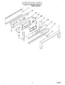 03 - Backguard parts for Whirlpool Range SF5140EYN2 from AppliancePartsPros.com
