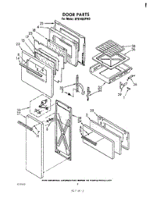 05 - Door parts for Whirlpool Range SF5140EPW0 from AppliancePartsPros.com