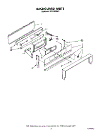 05 - Backguard parts for Whirlpool Range SF5140ERW3 from AppliancePartsPros.com
