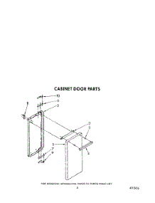 03 - Cabinet Door parts for Whirlpool Range SF5140ERW7 from AppliancePartsPros.com