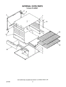 04 - Internal Oven parts for Whirlpool Range SF5140ERW7 from AppliancePartsPros.com