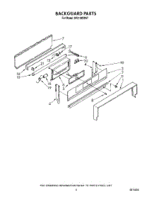 05 - Backguard parts for Whirlpool Range SF5140ERW7 from AppliancePartsPros.com