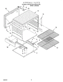 02 - Internal parts for Whirlpool Range SF5140EYW0 from AppliancePartsPros.com