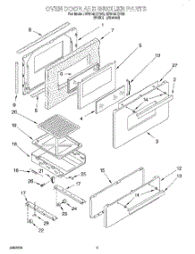 04 - Oven Door And Broiler parts for Whirlpool Range SF5140EYW0 from AppliancePartsPros.com