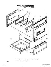 05 - Door And Drawer parts for Whirlpool Range RF315PXXW0 from AppliancePartsPros.com