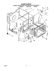 06 - Oven parts for Whirlpool Range RF315PXYW0 from AppliancePartsPros.com