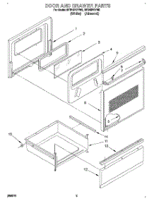 04 - Door And Drawer parts for Whirlpool Range RF315PCYW2 from AppliancePartsPros.com