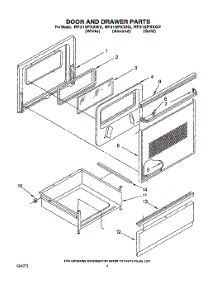 05 - Door And Drawer parts for Whirlpool Range RF315PXXN2 from AppliancePartsPros.com