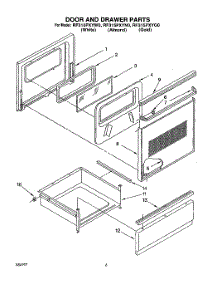 05 - Door And Drawer parts for Whirlpool Range RF315PXYG1 from AppliancePartsPros.com