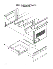05 - Door And Drawer parts for Whirlpool Range RF315PCYW0 from AppliancePartsPros.com