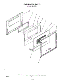 04 - Oven Door , Literature And Optional parts for Whirlpool Range RS610PXK3 from AppliancePartsPros.com