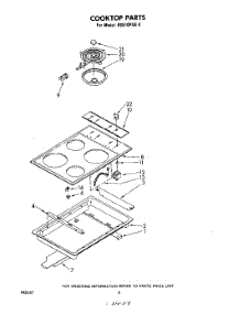 05 - Cooktop parts for Whirlpool Range RS610PXK0 from AppliancePartsPros.com
