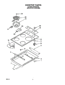 02 - Cooktop parts for Whirlpool Range RS610PXYH4 from AppliancePartsPros.com