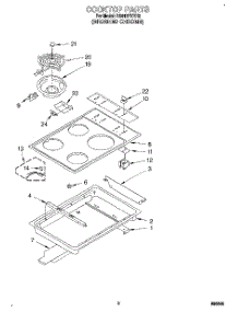 02 - Cooktop parts for Whirlpool Range RS610PXYH2 from AppliancePartsPros.com