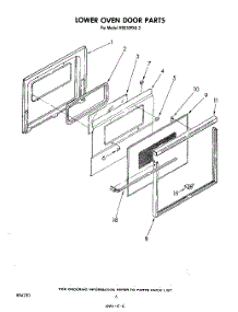 04 - Lower Oven Door , Literature And Optional parts for Whirlpool Range RS610PXK2 from AppliancePartsPros.com