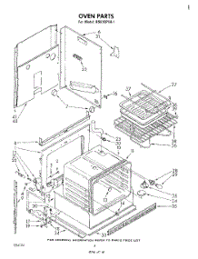 03 - Oven parts for Whirlpool Range RS610PXK1 from AppliancePartsPros.com