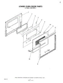 04 - Lower Oven Door , Literature And Optional parts for Whirlpool Range RS610PXK1 from AppliancePartsPros.com