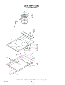 05 - Cooktop parts for Whirlpool Range RS610PXK1 from AppliancePartsPros.com