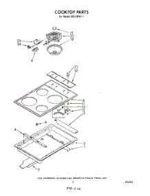 03 - Cooktop parts for Whirlpool Range RS610PXV1 from AppliancePartsPros.com