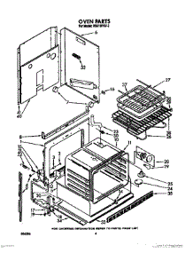 04 - Oven parts for Whirlpool Range RS610PXV2 from AppliancePartsPros.com