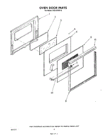 05 - Oven Door , Lit / Optional parts for Whirlpool Range RS610PXV0 from AppliancePartsPros.com