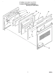 03 - Oven Door parts for Whirlpool Range RS696PXBB4 from AppliancePartsPros.com