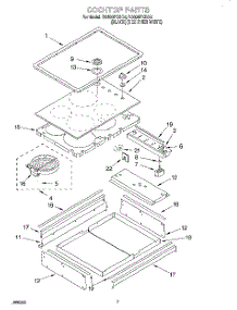 05 - Cooktop parts for Whirlpool Range RS696PXBB4 from AppliancePartsPros.com
