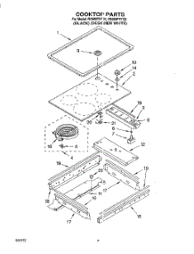 05 - Cooktop parts for Whirlpool Range RS696PXYB2 from AppliancePartsPros.com