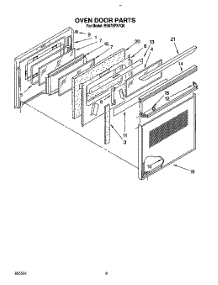 06 - Oven Door parts for Whirlpool Range RS675PXYH0 from AppliancePartsPros.com