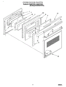 03 - Oven Door parts for Whirlpool Range RS696PXBQ2 from AppliancePartsPros.com