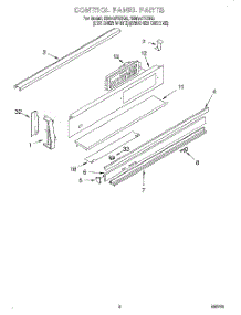 02 - Control Panel parts for Whirlpool Range RS675PXBH2 from AppliancePartsPros.com