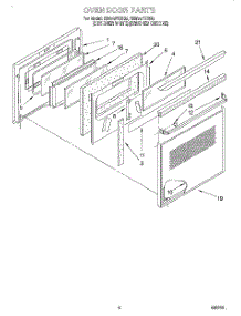 05 - Oven Door parts for Whirlpool Range RS675PXBH2 from AppliancePartsPros.com
